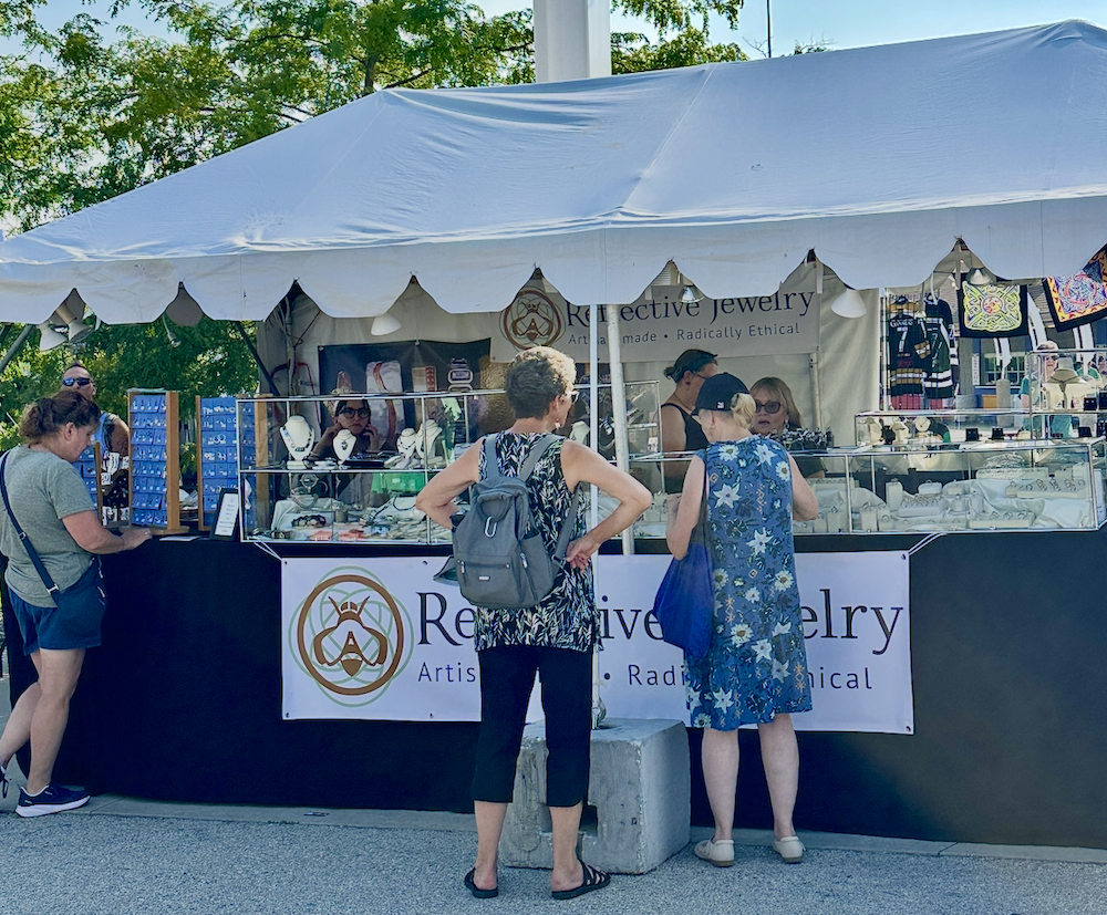 The Reflective Jewelry booth at Milwaukee Irish Fest 2025.